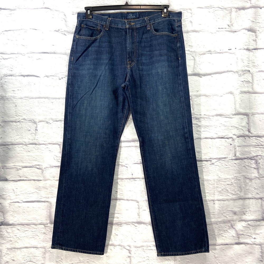 Lucky Brand Jeans Men's 38x32 Blue 181 Relaxed Straight Denim